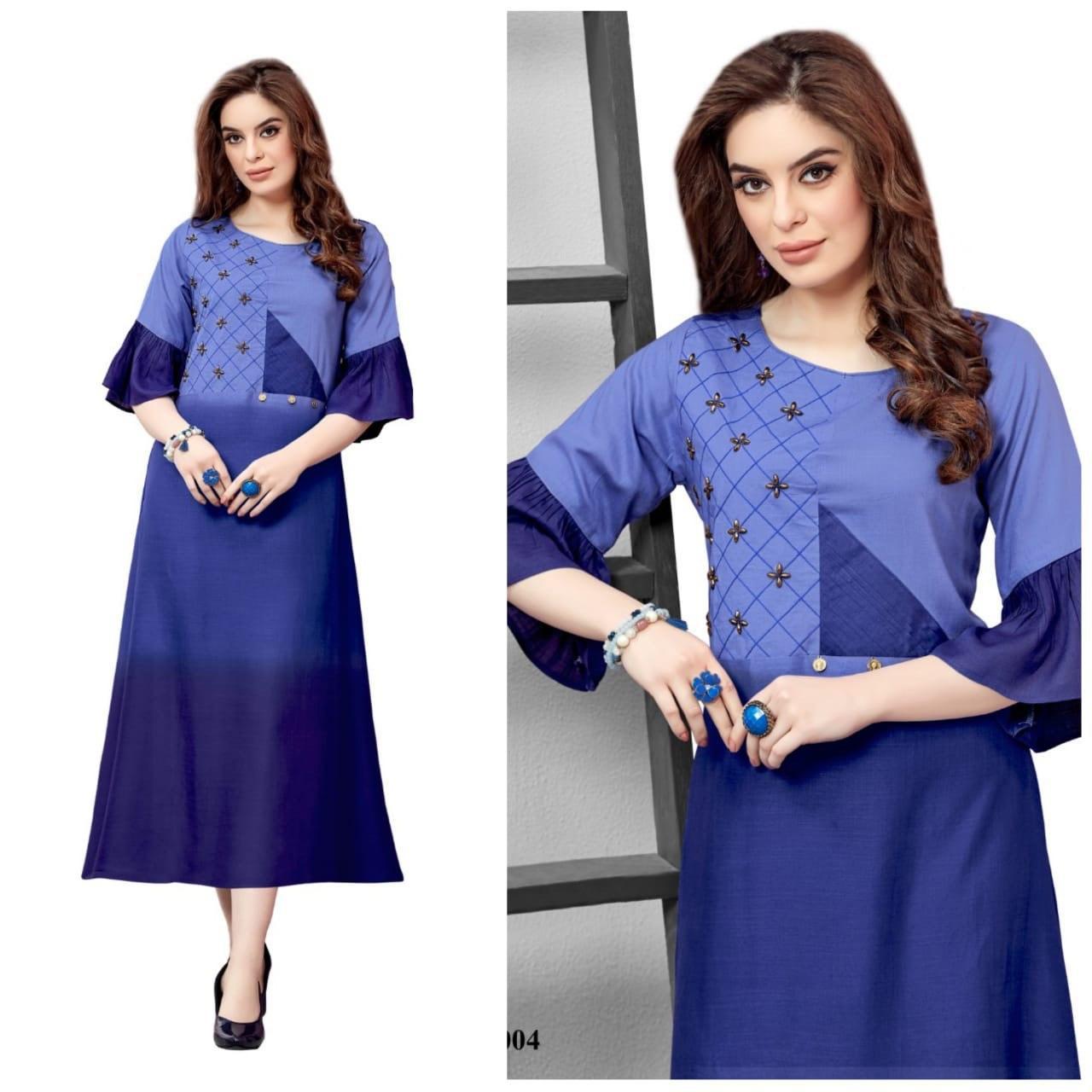 Long Designer Kurti Bust Size: 40 Centimeter (Cm)