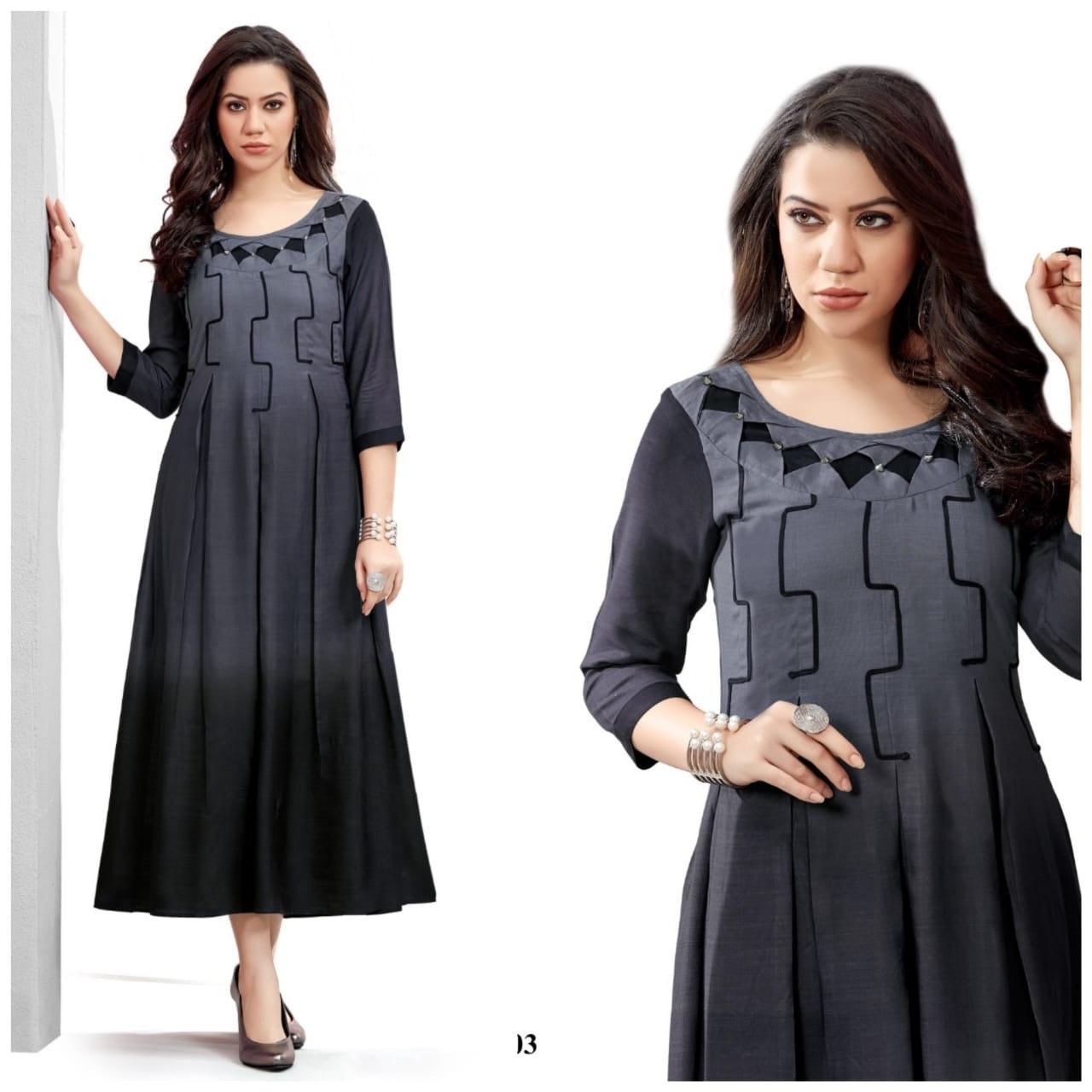 Long Designer Kurti Bust Size: 40 Centimeter (Cm)