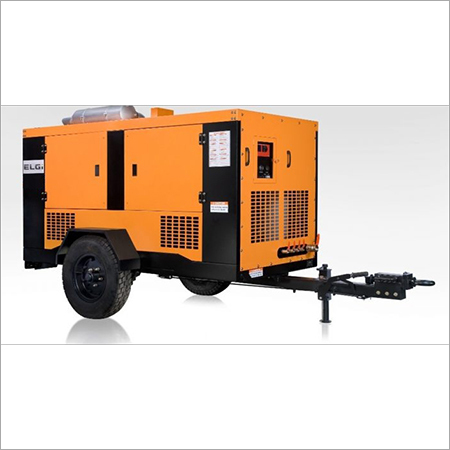 Orange-Black Elgi Air Compressor