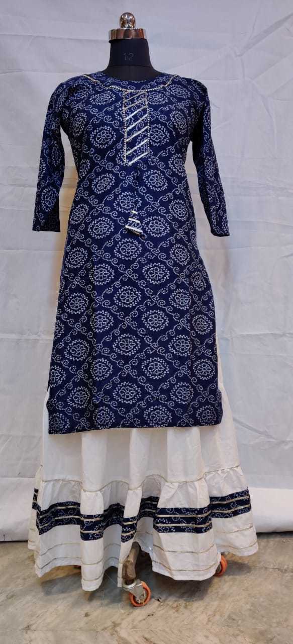 Blue Rayon Party Wear Kurti