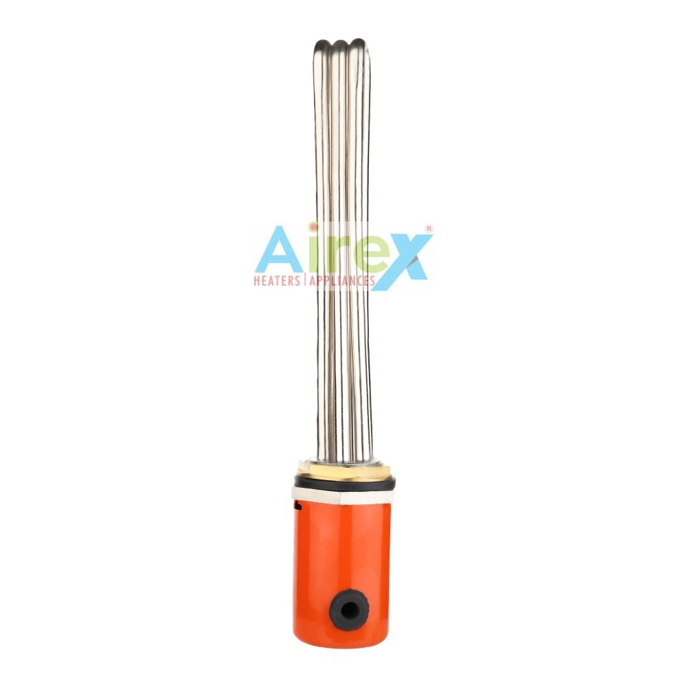 Airex Immersion Heater 1.5" Bsp Triple Pipe 5000w - Stainless Steel 304, Insulated, Orange | 5000 Watt Power, Designed Per Requirements, 25 Pieces Master Packing