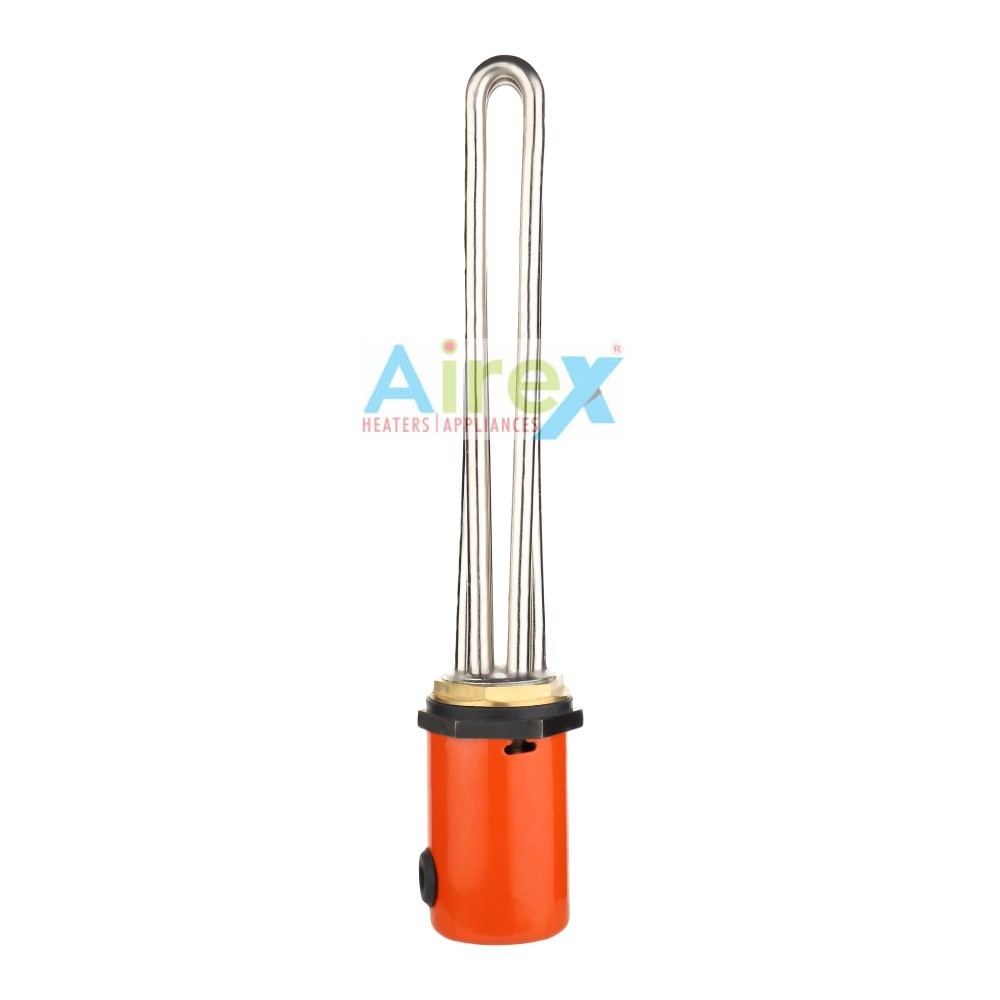 Airex Immersion Heater 1.5" Bsp Triple Pipe 5000w - Stainless Steel 304, Insulated, Orange | 5000 Watt Power, Designed Per Requirements, 25 Pieces Master Packing