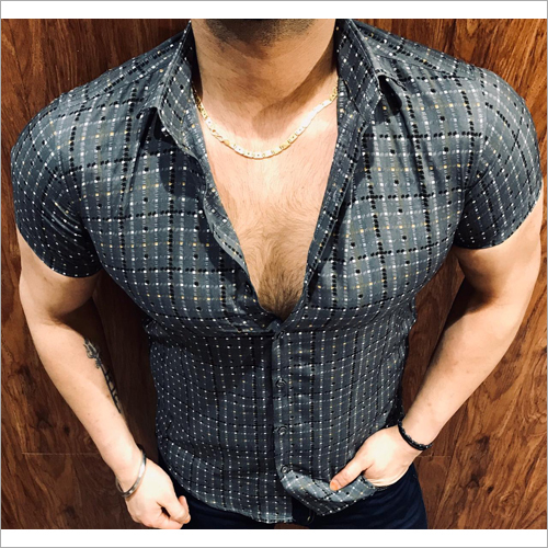 Party Wear Shirt - Cotton, Sizes S to XL | Short Sleeves, Washable, Beads Closure, Suitable for All Seasons: Summer, Winter, Rainy, Spring