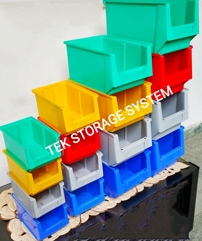 Plastic Storage Drawers - Polypropylene Material, 337mm X 137mm X 62mm, Blue Color | Features 3 Partitions For Organized Small Parts Storage