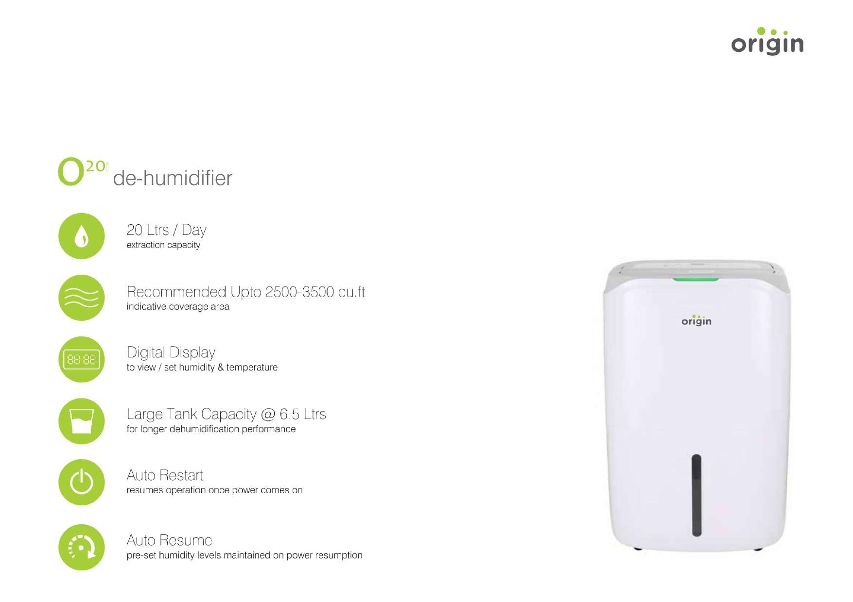 20lit Capacity Portable Dehumidifier Capacity: 20 Liter/day