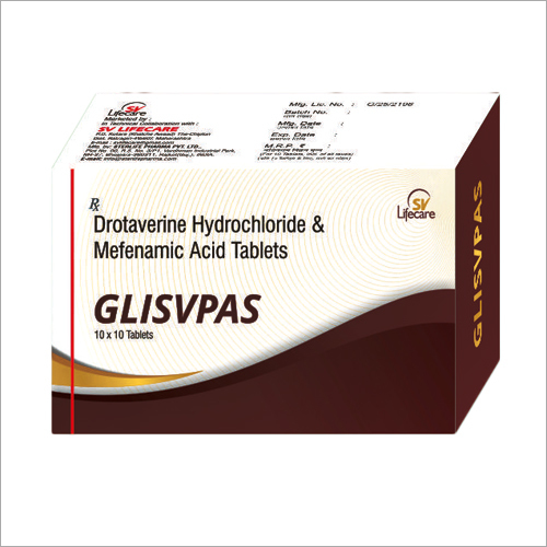 Drotaverine Hydrochloride & Mefenamic Acid Tablets - 10 Tablets Tray | Room Temperature Storage, Suitable for All