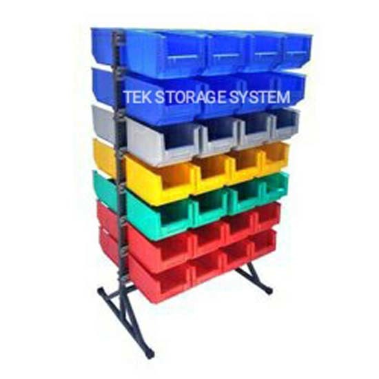 Plastic Storage Bins - Virgin Polypropylene Material,  Semi-opened End Design, Blue Color, Ideal For Spare Parts Handling
