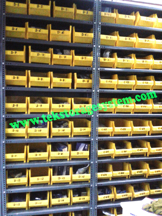 Plastic Storage Bins - Virgin Polypropylene Material,  Semi-opened End Design, Blue Color, Ideal For Spare Parts Handling