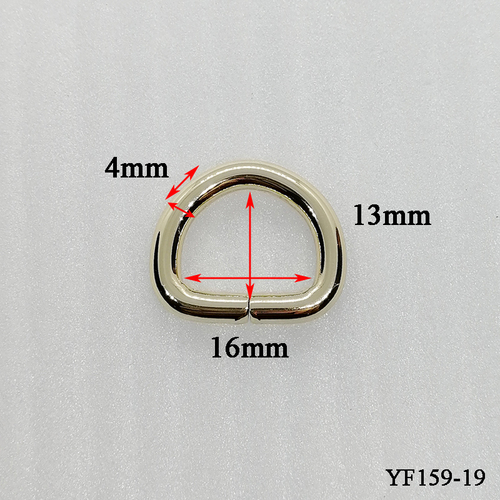16Mm High Quality Metal Casting D Ring For Bag Accessories Size: 16*13Mm