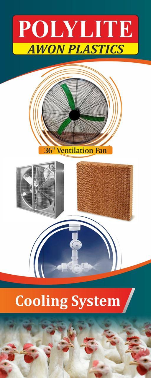 Poultry Ventilation Fan - Material: Steel