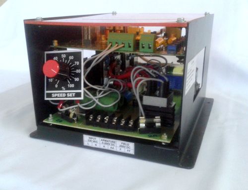Thyristor Controlled Dc Drive - 3hp, 230vac Input, 180v Dc Armature Output, 200v Dc Shunt Output, 150 X 240 X 75 Mm Size, Black Color, Manual Control, Ideal For Industrial And Laboratory Use