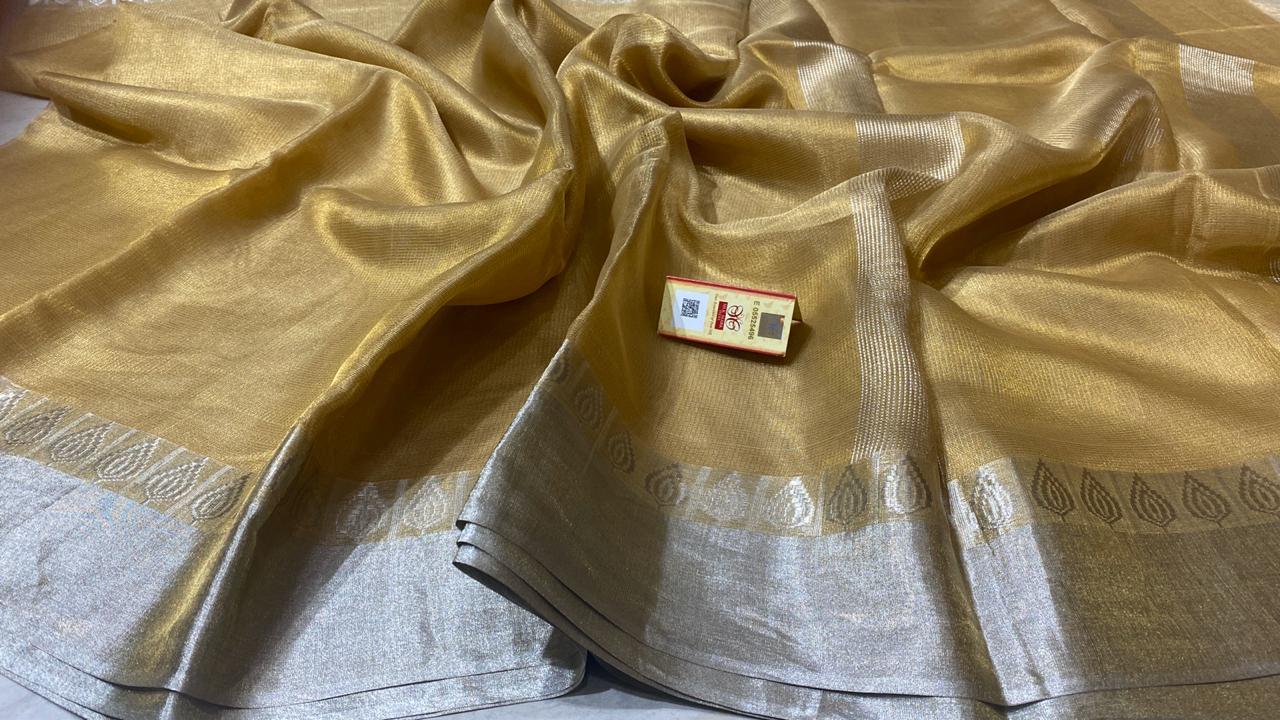 Tissue Zari Border Saree