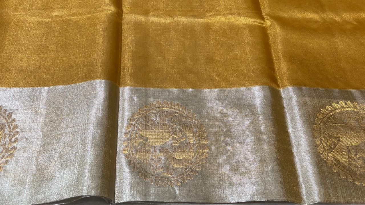 Tissue Zari Border Saree