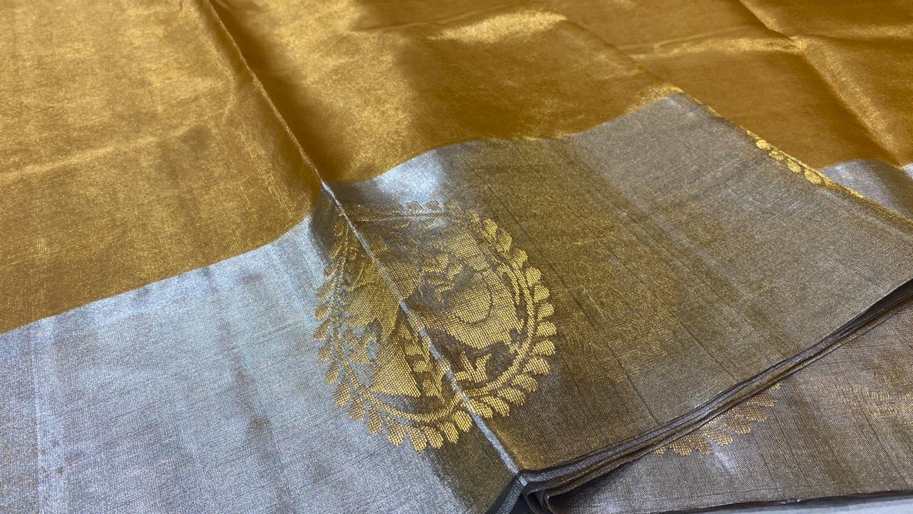 Tissue Zari Border Saree