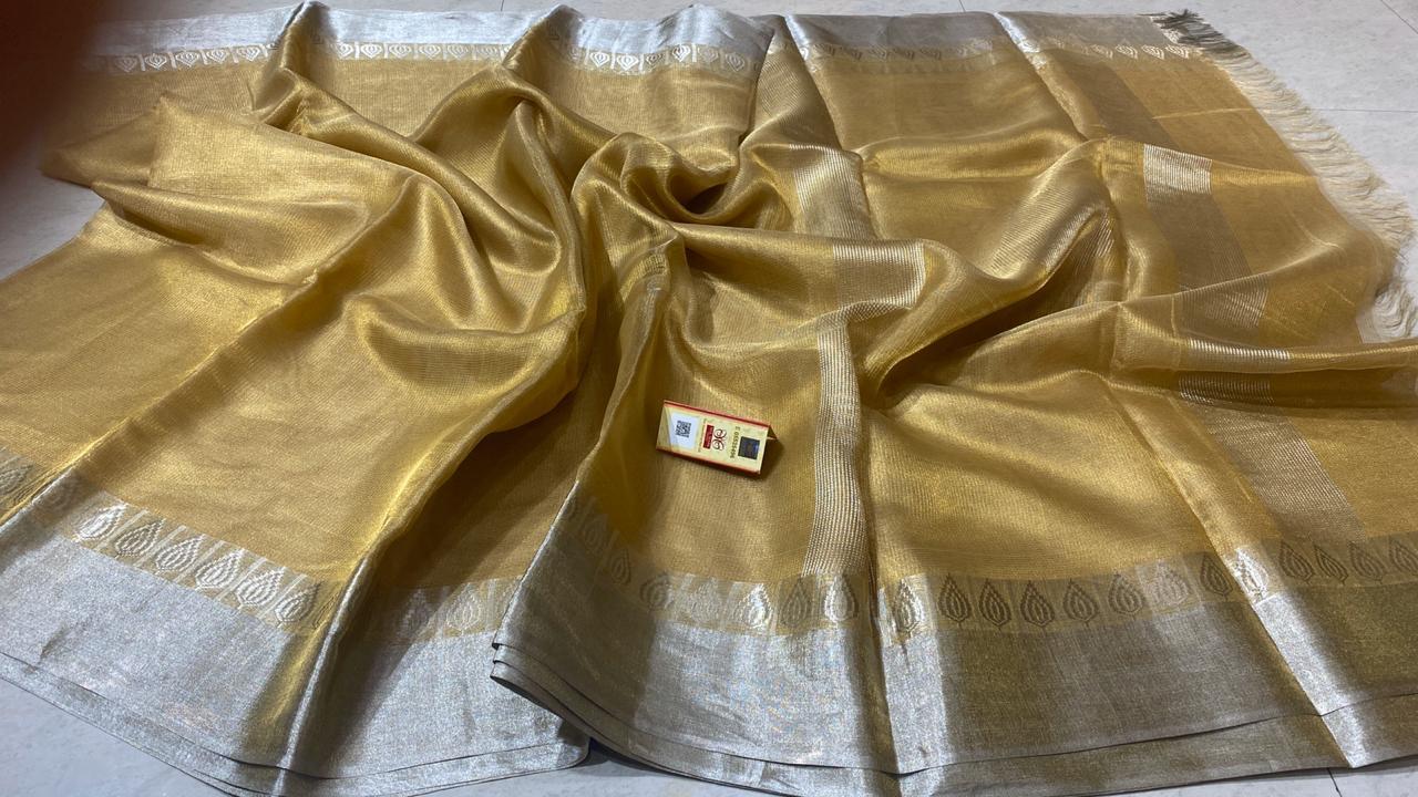 Tissue Zari Border Saree