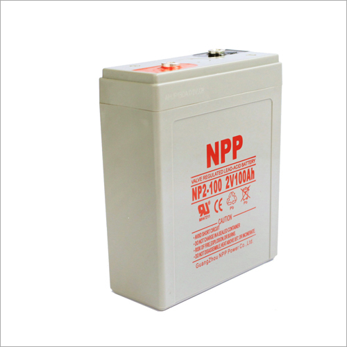 2v100ah Valve Regulated Lead Acid Battery - Color: Black