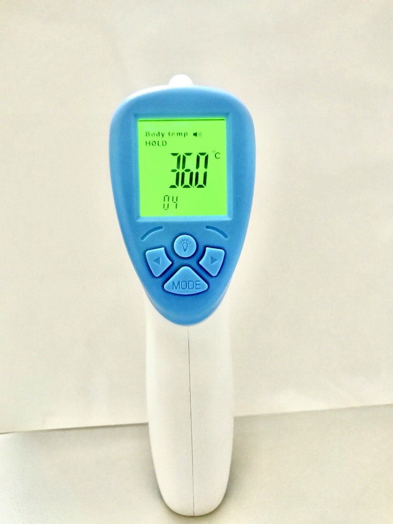 Non Contact Infrared Thermometer - Aluminum Body, 32.0-42.9°c Temperature Range, 3-5cm Measurement Distance | Humidification Function, Automatic Shut-down Feature
