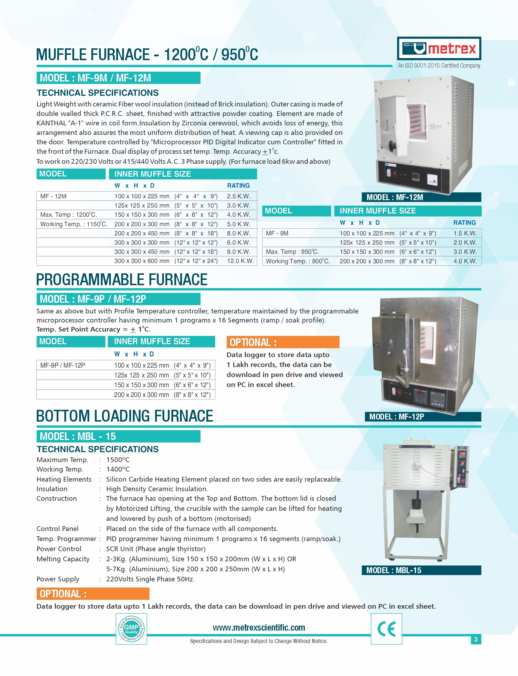 Bottom Loading Furnace Dimensions: 25.5 X 14 X 16 Millimeter (Mm)