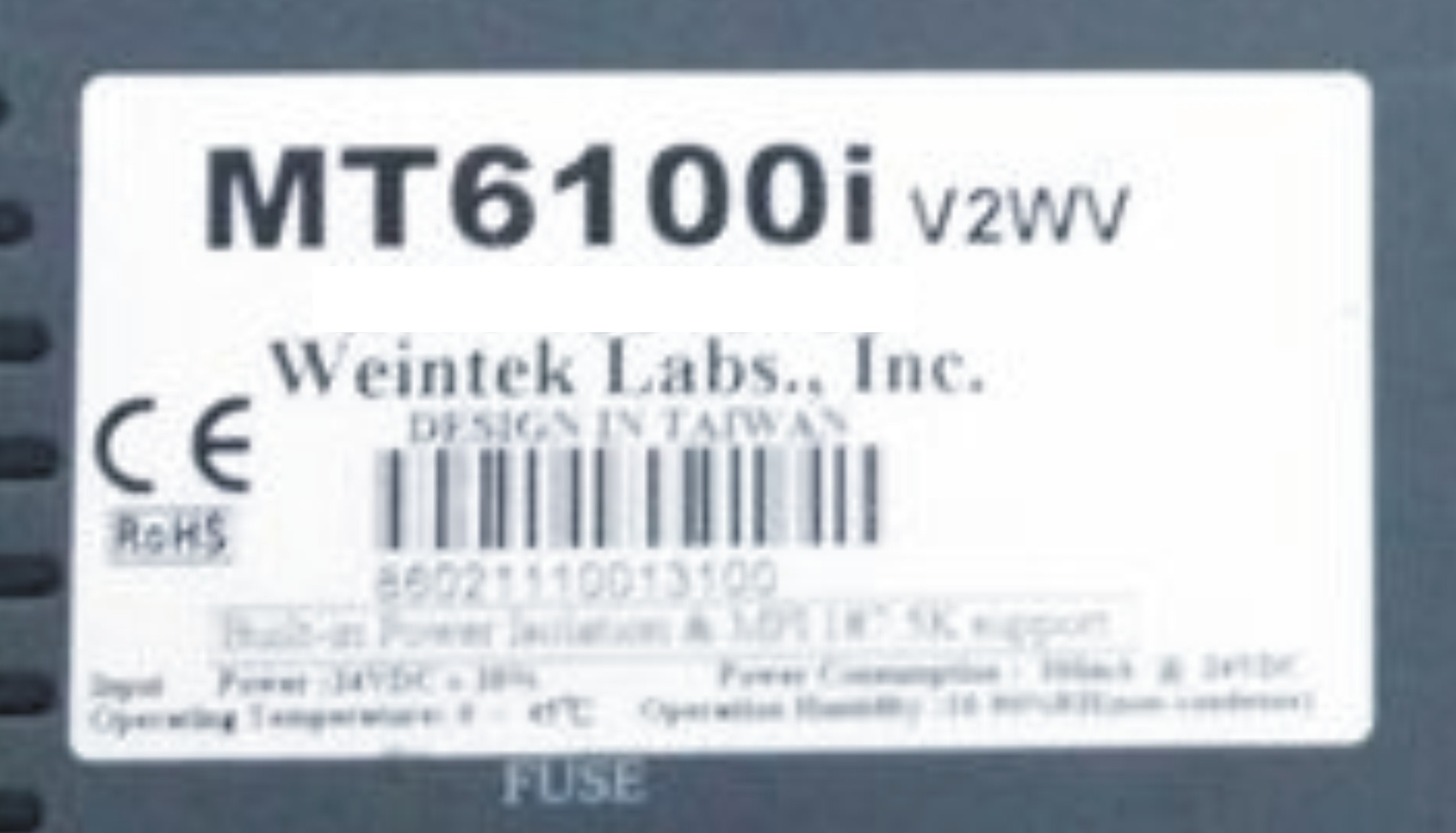 Weintek Mt6100i Hmi Operator Panel Warranty: 6 Months