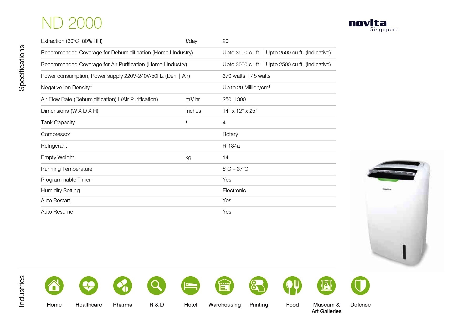 20lit Dehumidifier + 5 Stage Air-purifier + Ionizer Capacity: 22 Liter/day