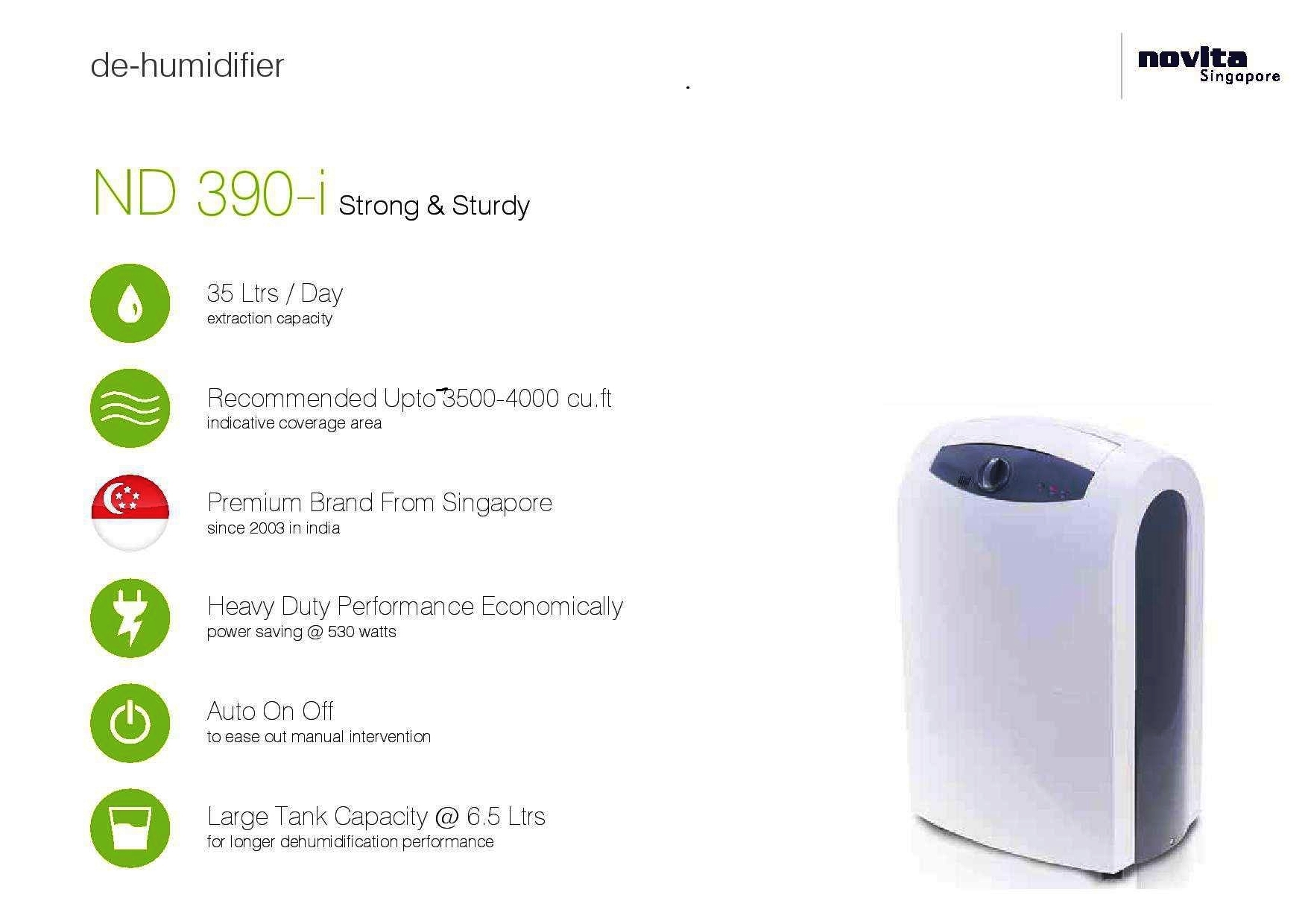 Portable Heavy Duty Dehumidifier With Carbon Filter Capacity: 35 Liter/day