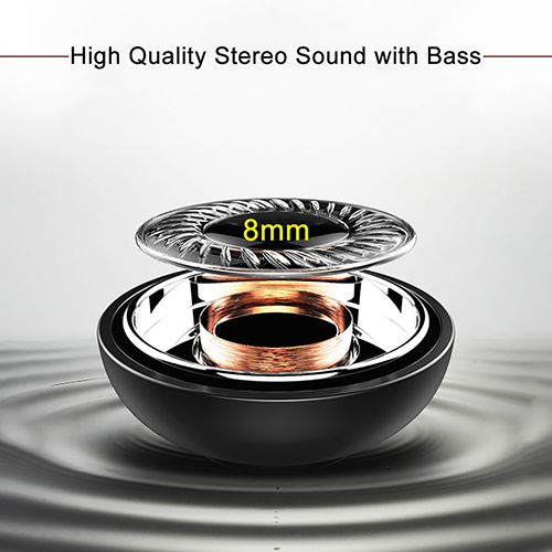 Ptron Tango True Wireless Stereo Earbuds - Abs + Pc Body, Lightweight Design, Black Color | High Bass Sound, Bluetooth 5.0, 30 Hours Extended Battery Backup