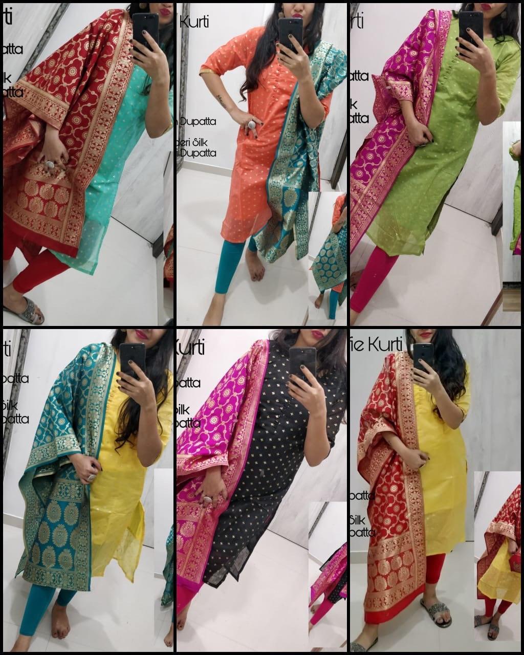 Chanderi Kurti Bust Size: 40 Centimeter (Cm)