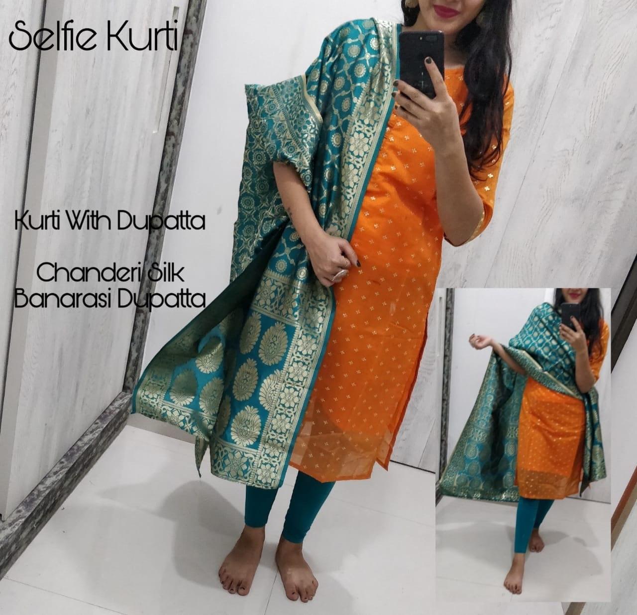 Chanderi Kurti Bust Size: 40 Centimeter (Cm)