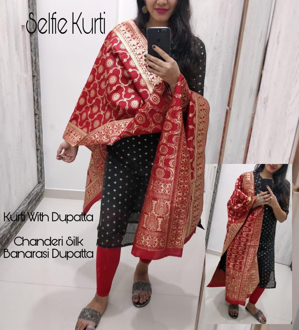 Chanderi Kurti Bust Size: 40 Centimeter (Cm)