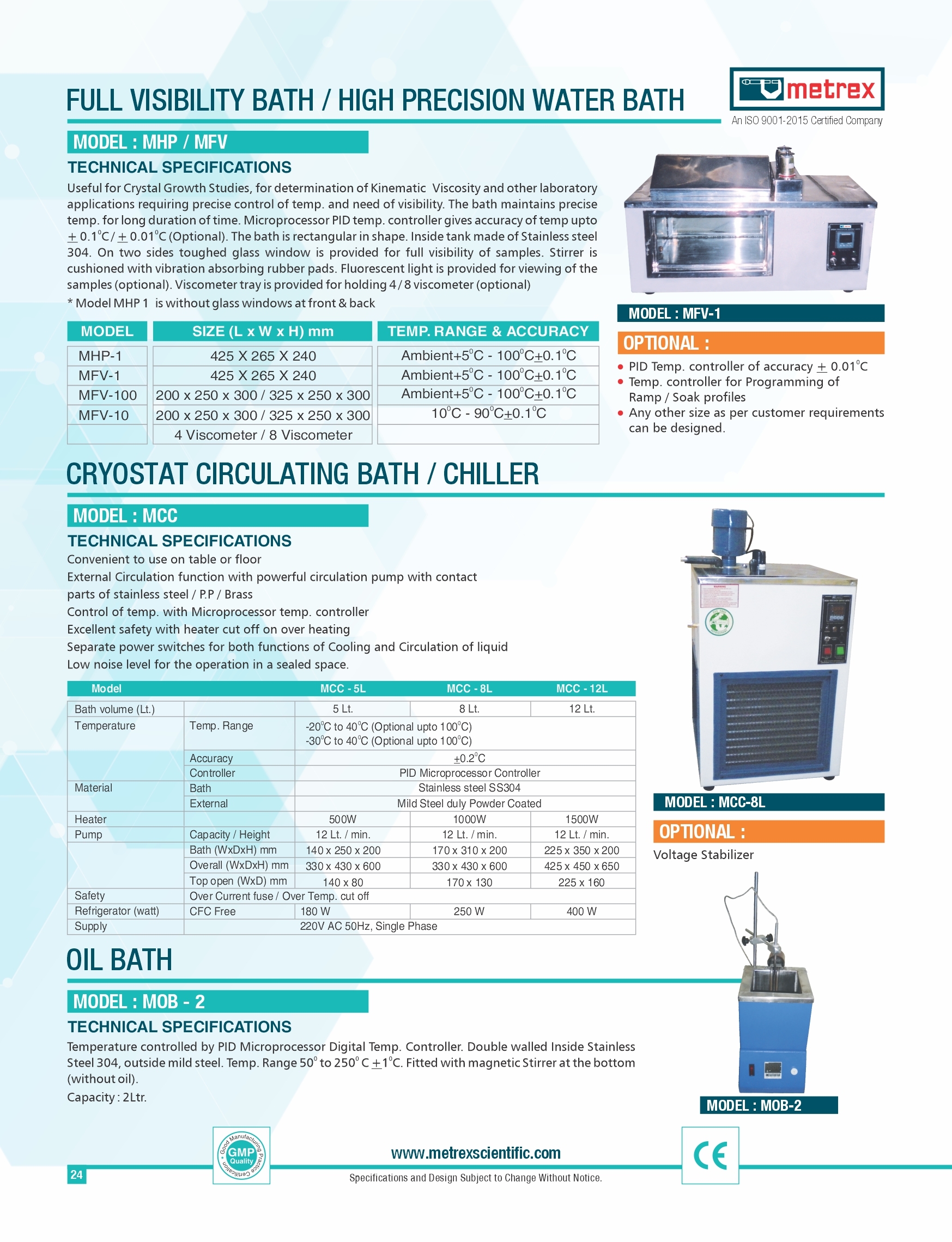 Oil Bath - Steel, Rectangular, 220v | Manual Control, Analog Display, High Temperature Resistance, Model Mob-2