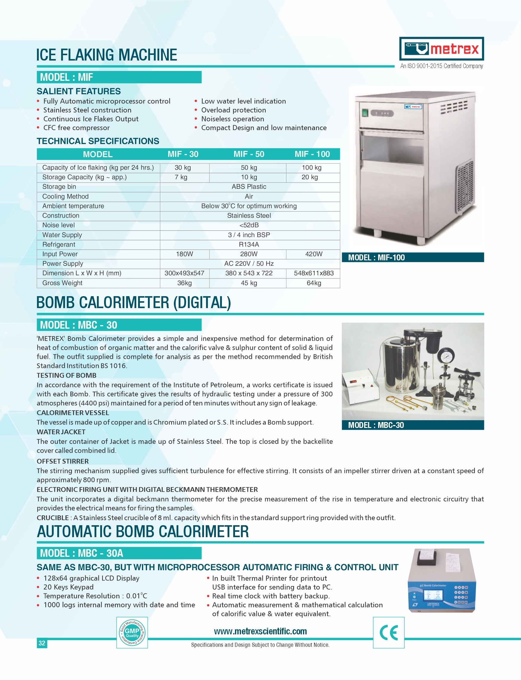 Automatic Bomb Calorimeter - Color: White