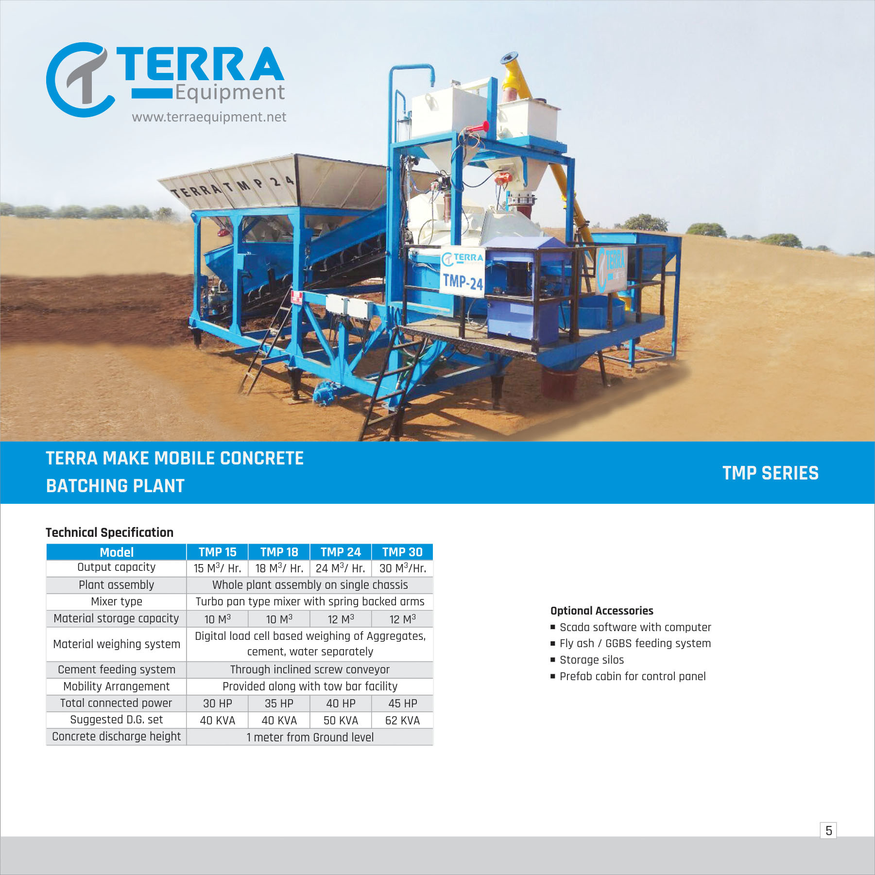 Mobile Concrete Batching Plant - Turbo Pan Mixer With 15-30 Cum/h Output | Plc Control, Digital Load Cell, 1-year Warranty