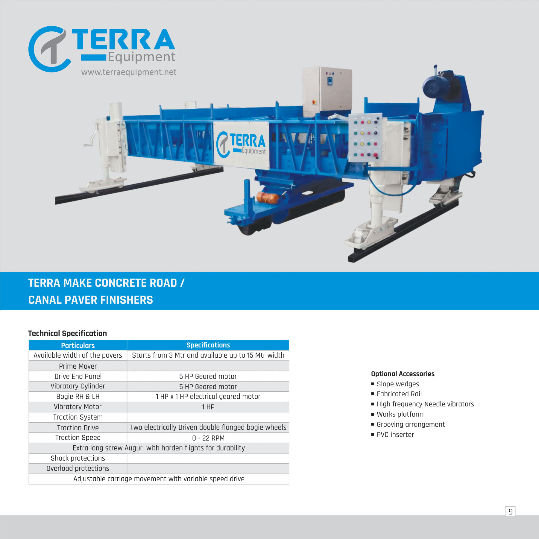 Semi-automatic Concrete Canal Paver Finisher