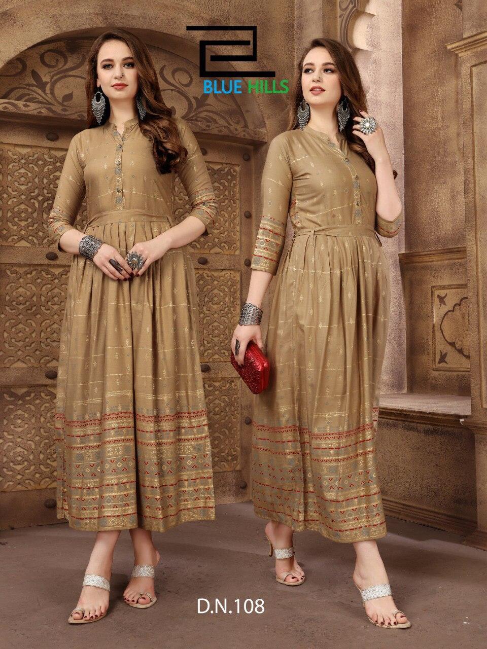 Printed Long Kurti - Rayon 14 Kg Foil Print, Sizes L(40), Xl(42), Xxl(44), Multi Color | Anti-wrinkle, Breathable, Water Proof, Trendy Style