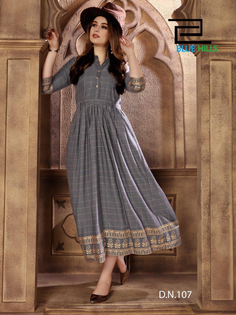 Printed Long Kurti - Rayon 14 Kg Foil Print, Sizes L(40), Xl(42), Xxl(44), Multi Color | Anti-wrinkle, Breathable, Water Proof, Trendy Style