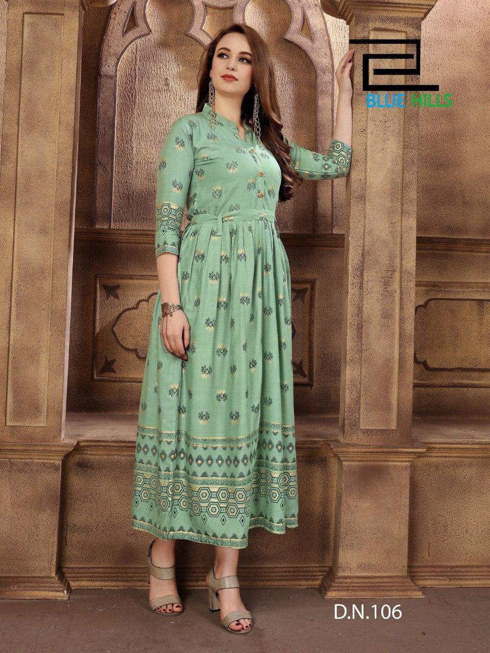 Printed Long Kurti - Rayon 14 Kg Foil Print, Sizes L(40), Xl(42), Xxl(44), Multi Color | Anti-wrinkle, Breathable, Water Proof, Trendy Style