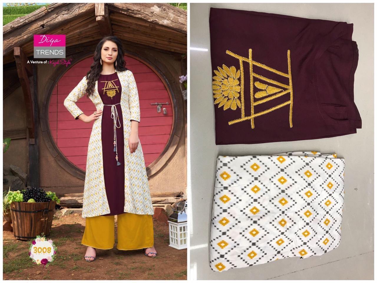 Fancy Kurti With Plazzo Pant Pair
