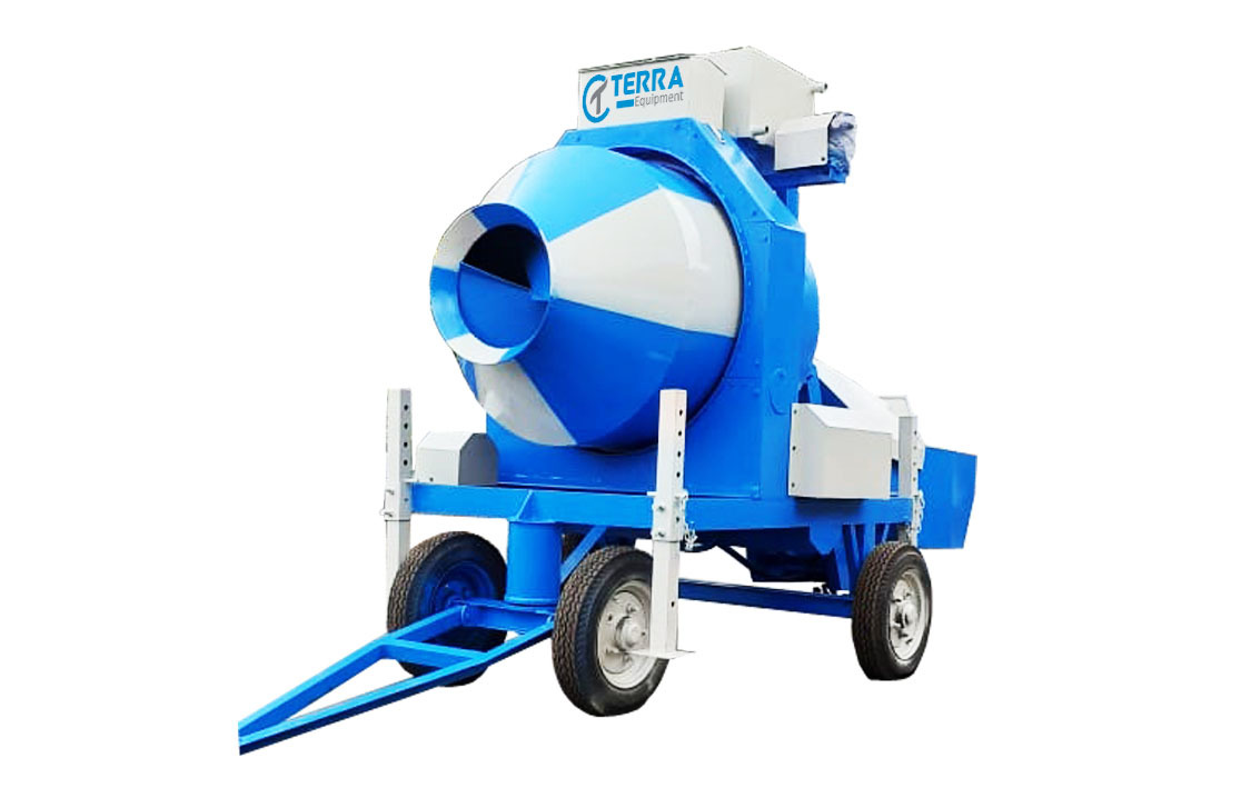 Yellow Reversible Concrete Mixer