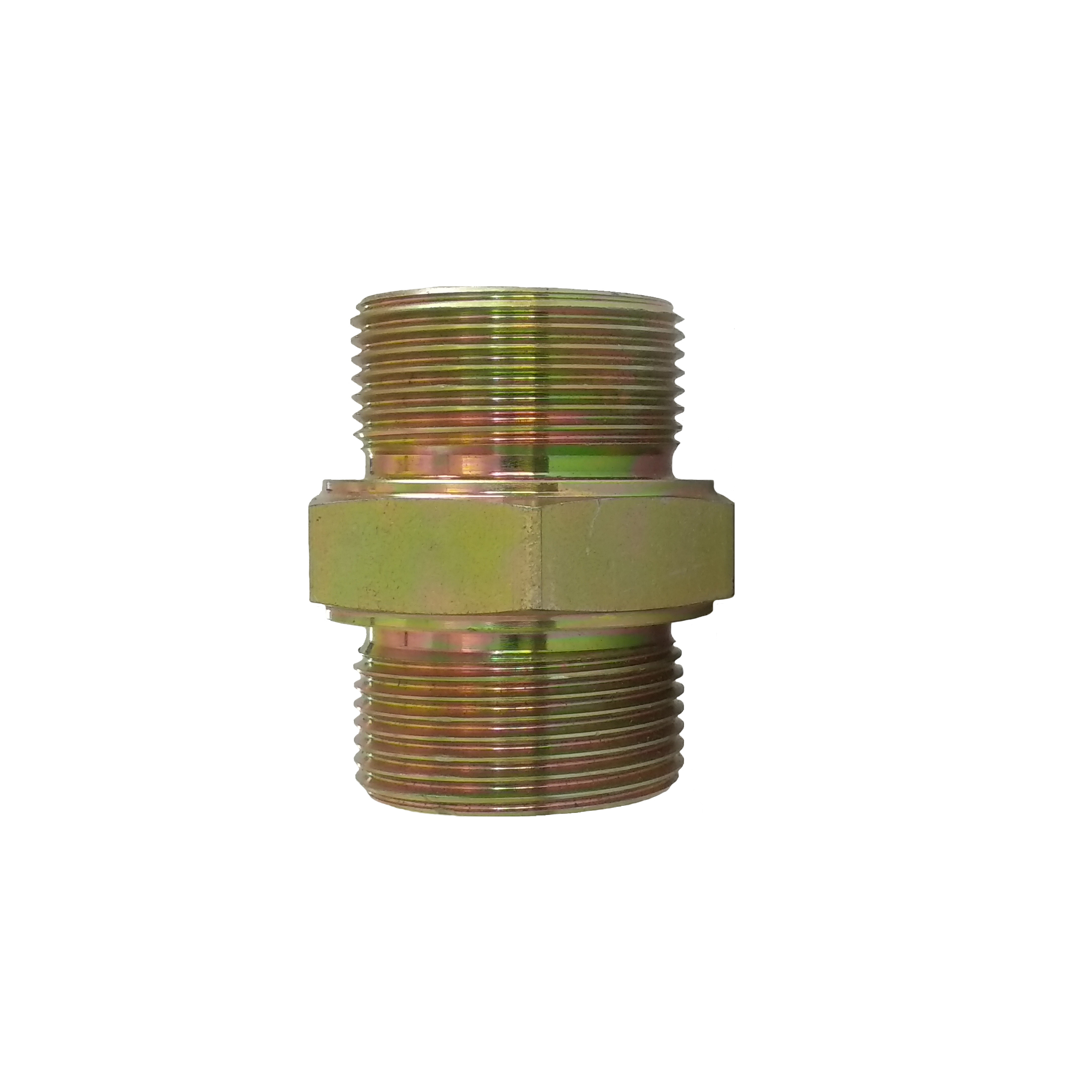 Hydraulic Hex Nipple - Ms Material, Size 1-1/4", Weight 426 Grams | Good Finish, Designed For Machinery Use