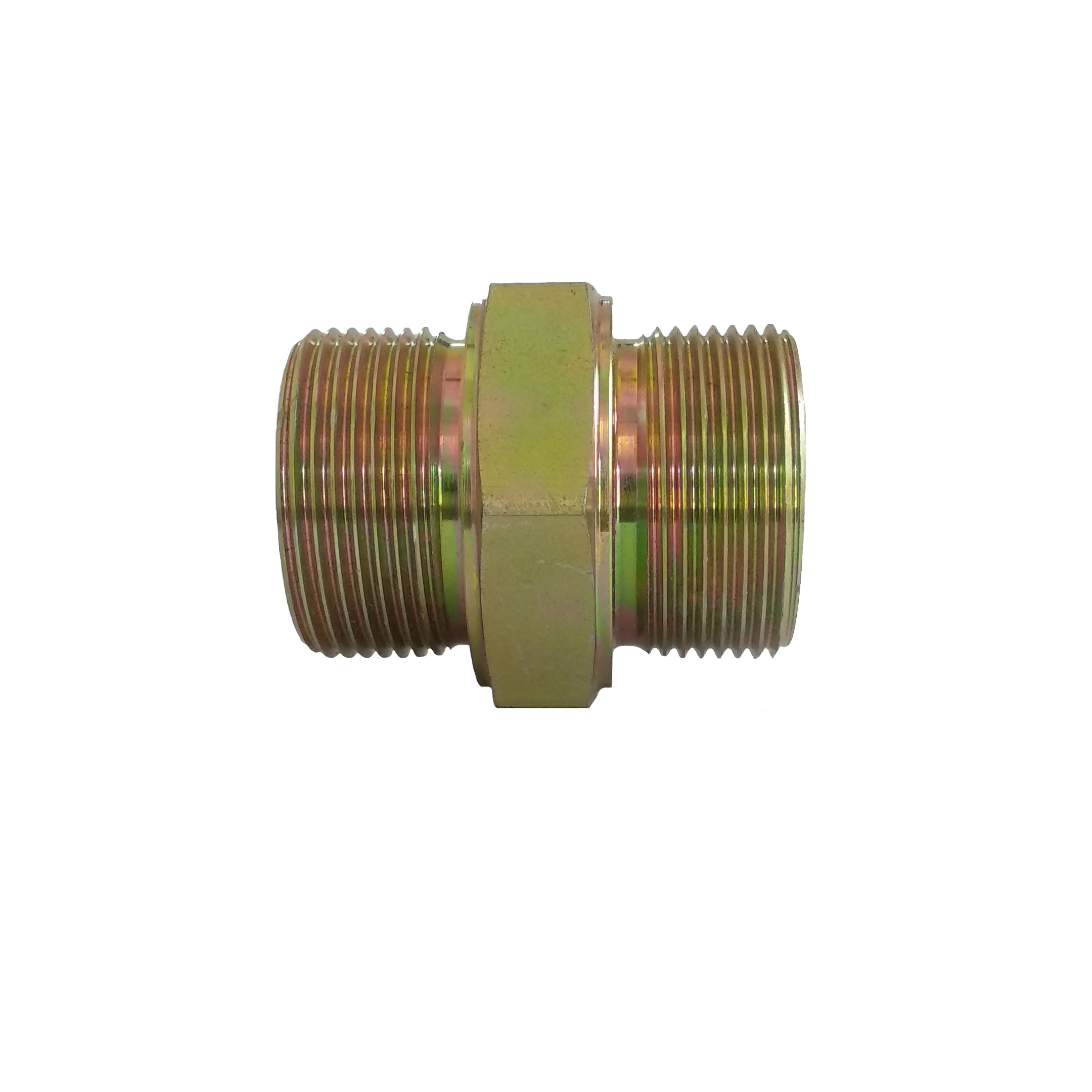 Hydraulic Hex Nipple - Ms Material, Size 1-1/4", Weight 426 Grams | Good Finish, Designed For Machinery Use
