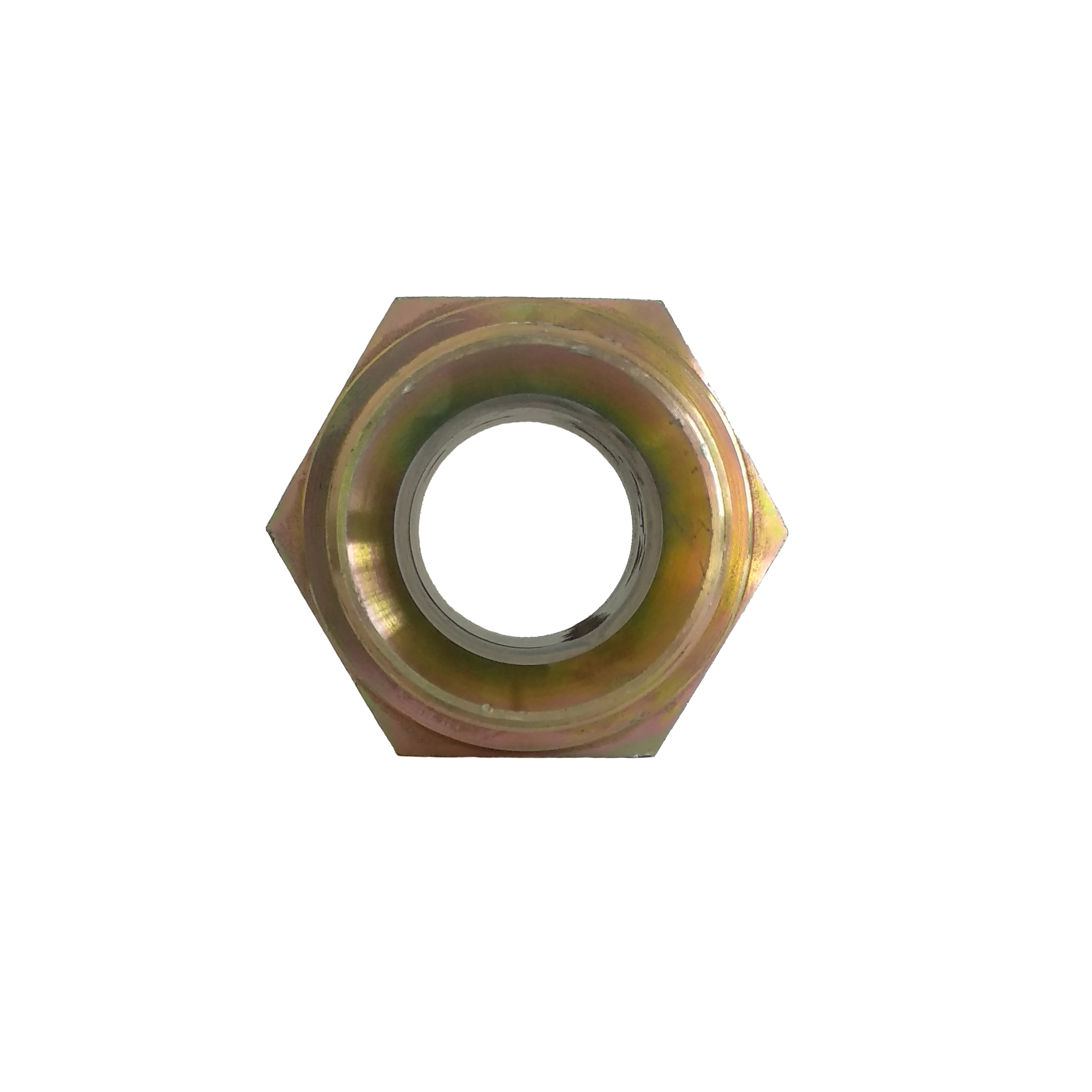 Hydraulic Hex Nipple - Ms Material, 1/2" Size, Gold Color | 568 Gm Weight, T1266 P147 Model, Ideal For Machinery Use