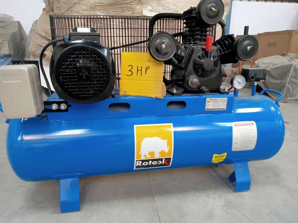 Reciprocating Air Compressor - Metal Construction, 220 Voltage | New Condition, High Performance