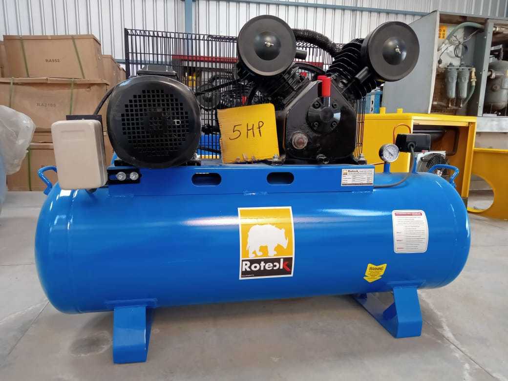 Reciprocating Air Compressor - Metal Construction, 220 Voltage | New Condition, High Performance