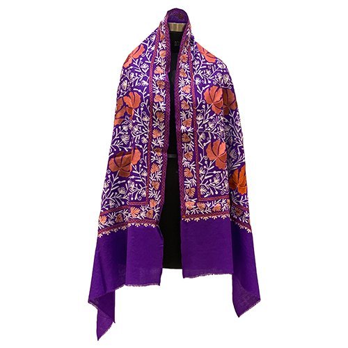 Machine Made Wool Ary Embroided Stoles