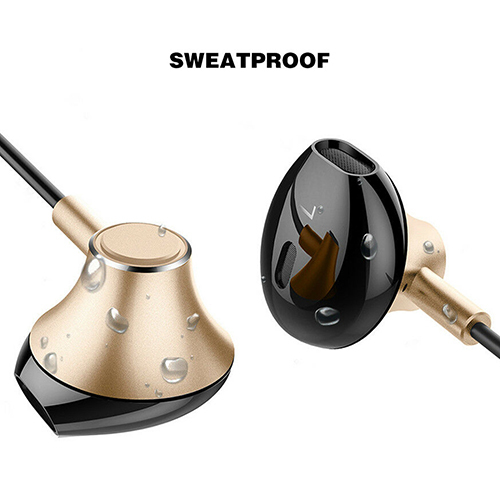 Ptron Intunes Pro In-ear Magnetic Stereo Wireless Headphones With Mic - Metal & Abs Body, Black & Gold Color | Bluetooth 5.0, 4 Hours Music Time, Lightweight Design