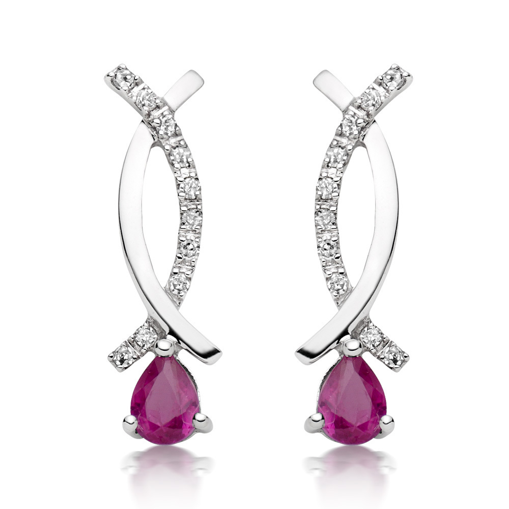 Cubic Zirconia Drop Earrings - 92.5 Sterling Silver, High Polished Nickel Free Rhodium Plated With Vibrant Stone Colors, Ideal Gift For Women At Parties