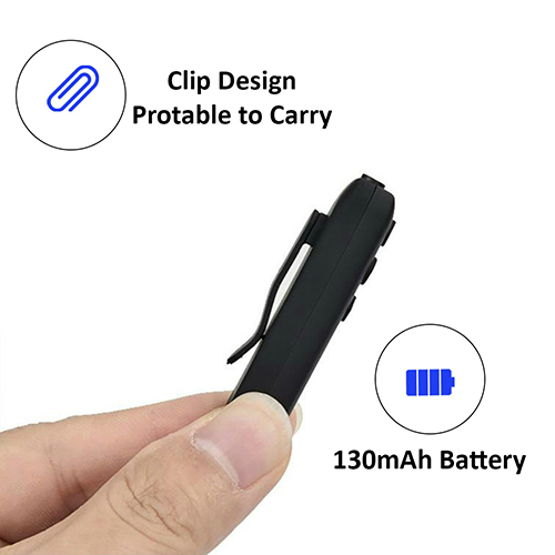 Ptron Echo Compact Bluetooth Wireless Adapter For Smartphones & Tablets - Abs+rubber Body, Mini Size, Black | 130mah Battery, 4 Hrs Playback, Bluetooth V4.2