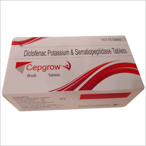 डिक्लोफेनाक पोटेशियम और सेराटियोपेप्टिडेज़ टैबलेट