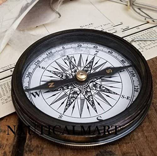 Nautical Nauticalmart Engraved Coast Guard Brass Antique Compass