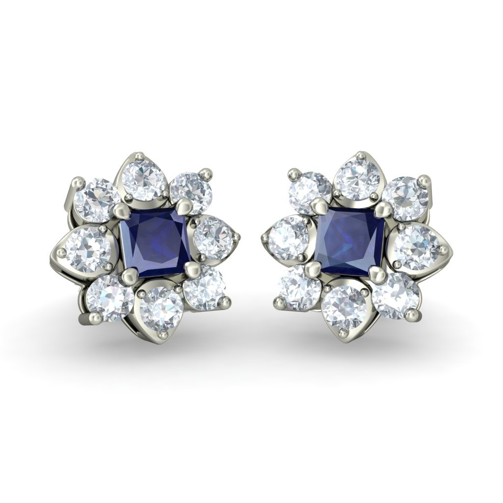 Cubic Zirconia Drop Earrings - 92.5 Sterling Silver With High Polished Nickel Free Rhodium Plating, Colour Cz Stone - Ideal For Anniversary, Engagement, Gift, Party, Wedding